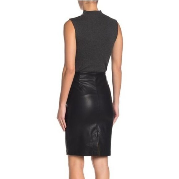 BLANKNYC Denim Faux Leather Pencil Skirt - Picture 2 of 7